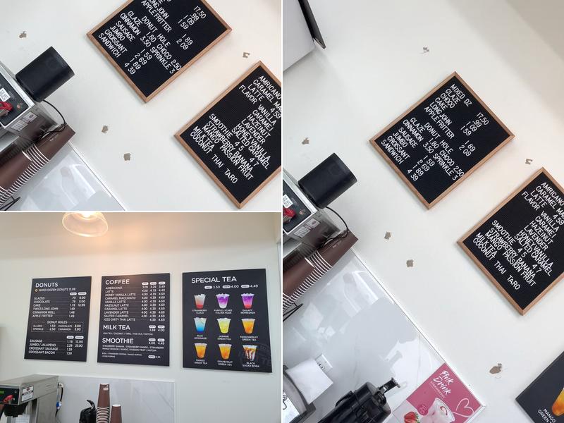Donut box Menu