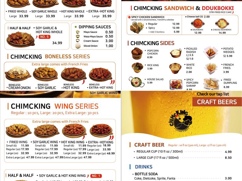 chimcking Menu