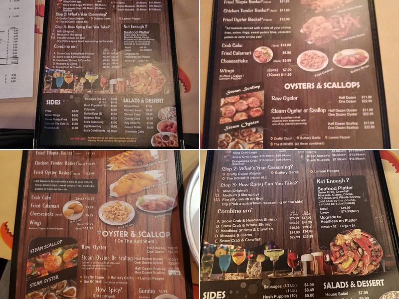 Crafty Crab Menu