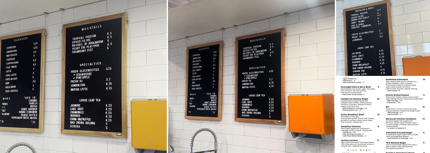 Active Passion Coffee & Cafe Menu