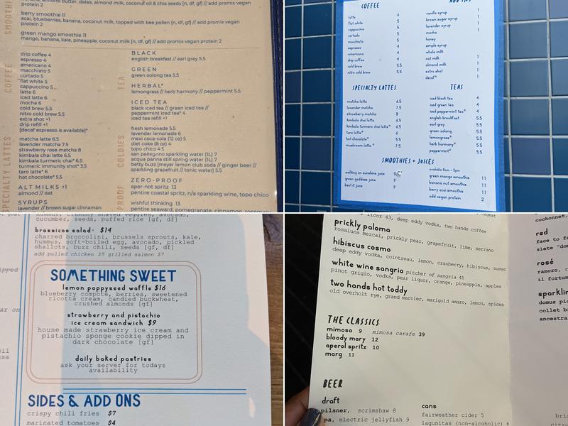 Two Hands Menu