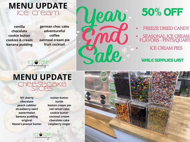 It's Fate Creamery Menu