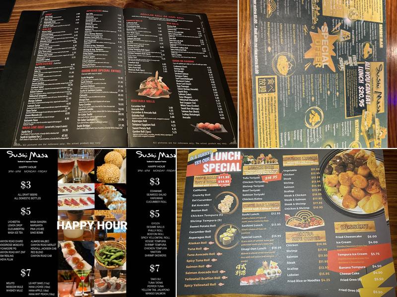 Sushi Masa Menu