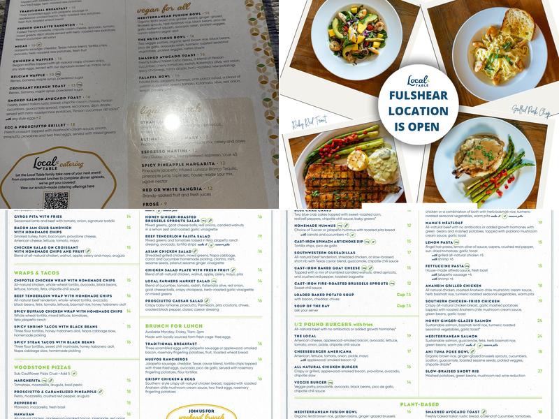Local Table Menu