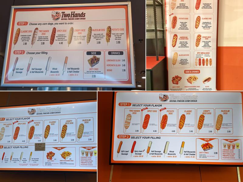 Two Hands Corn Dogs Menu