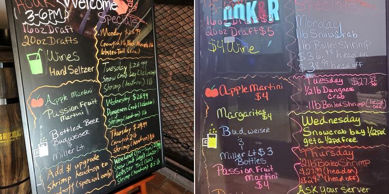 Hook & Reel Cajun Seafood & Bar Menu