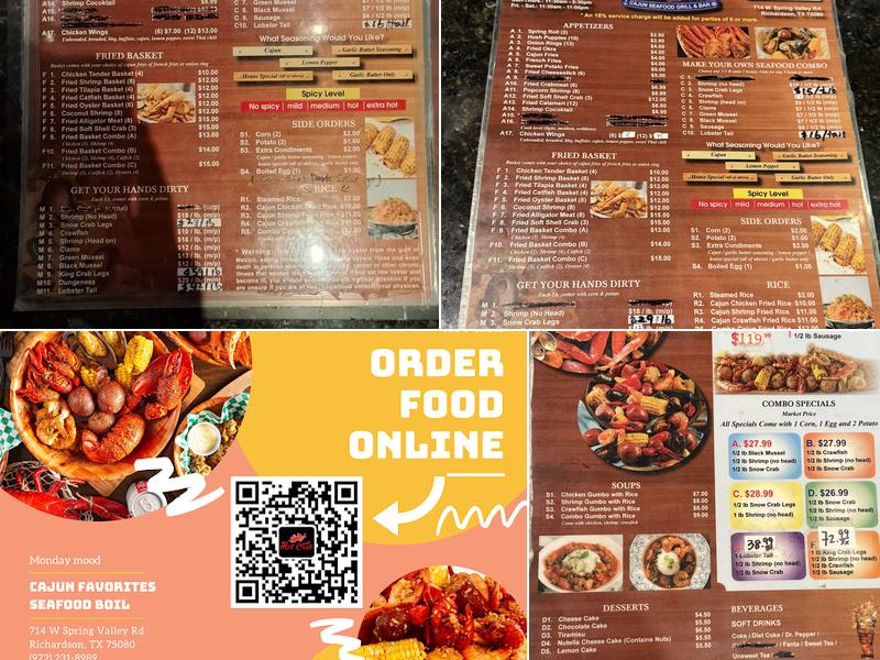 Hot Crab - Cajun Seafood Menu