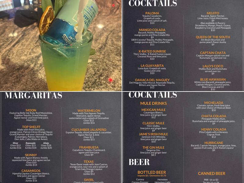 Two Compadres Taqueria Bar & Grill Menu