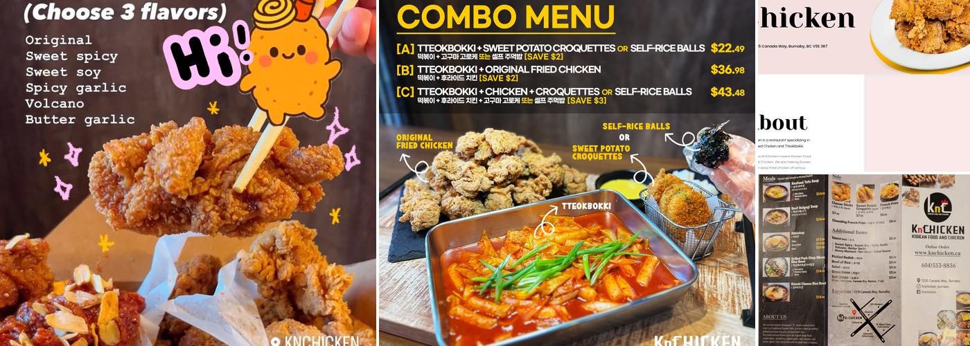 KnChicken Menu