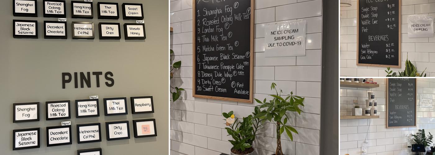 J Squared Ice Cream Menu