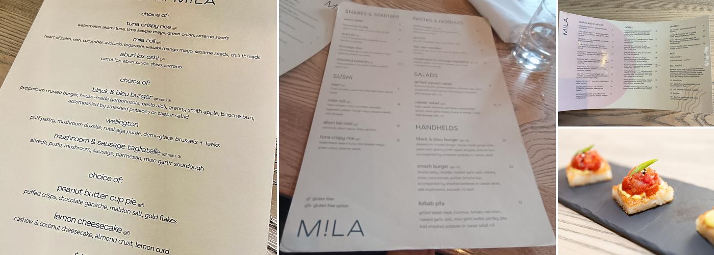 MILA Menu