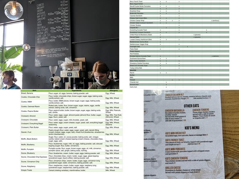 Grace Coffee Co. Menu