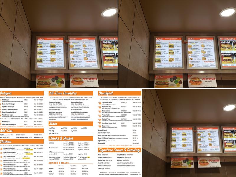Whataburger Menu