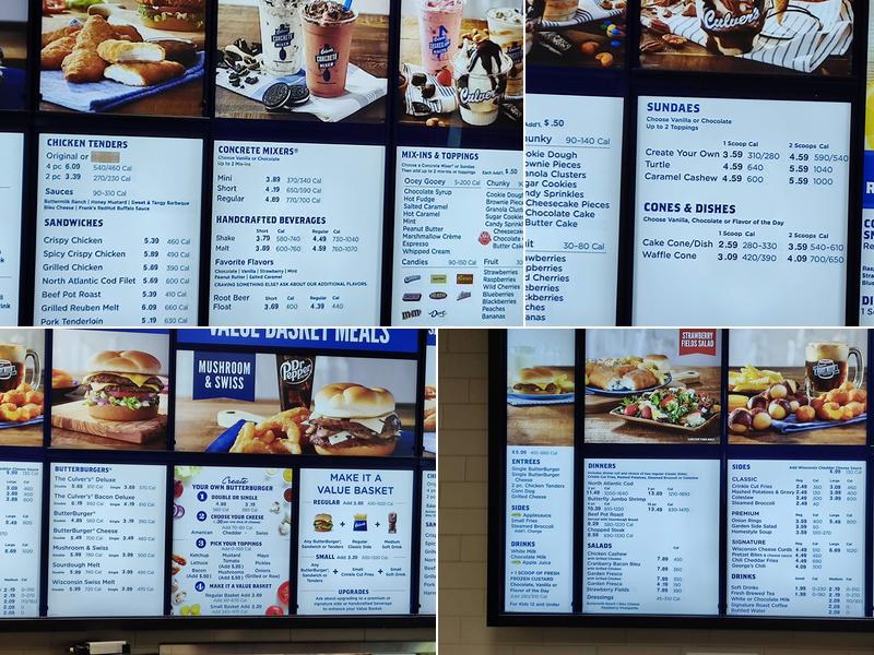 Culver’s Menu