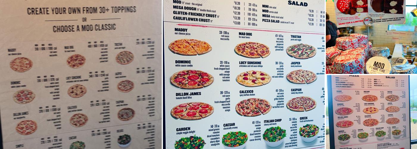 MOD Pizza Menu