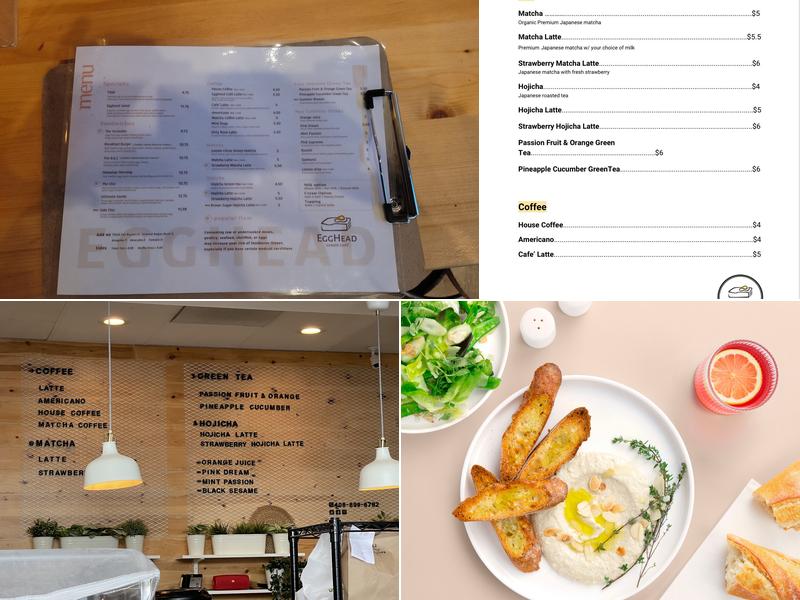 EggHead Sando Café Menu