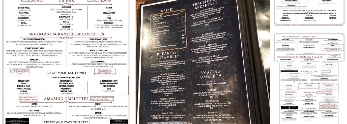 Corabella's Restaurant Menu