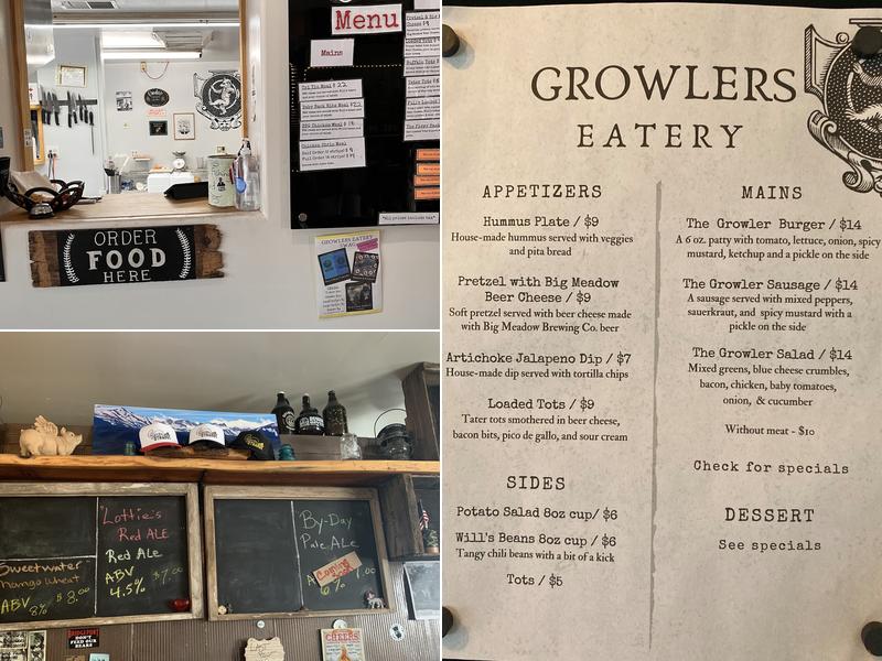 Big Meadow Brewing Company Menu