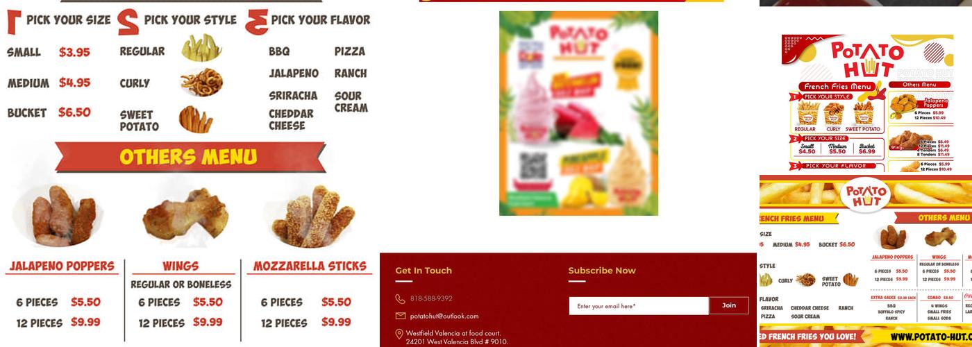 Potato Hut Menu