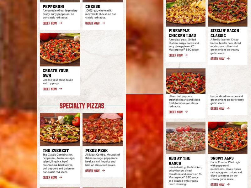 Mountain Mike's Pizza Menu