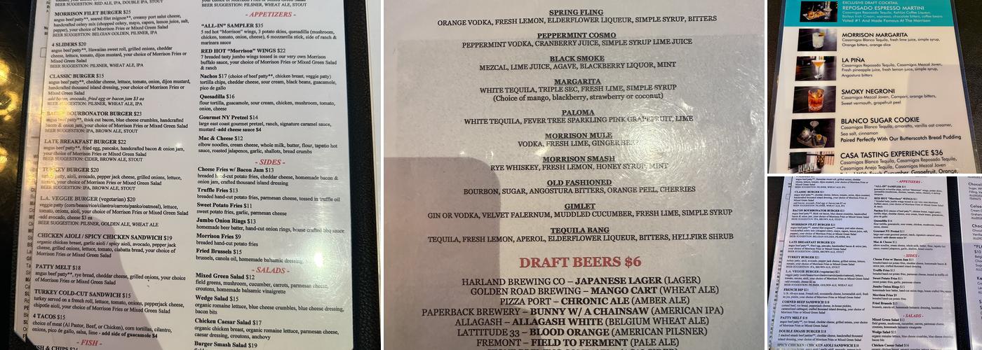 Morrison Burbank Menu