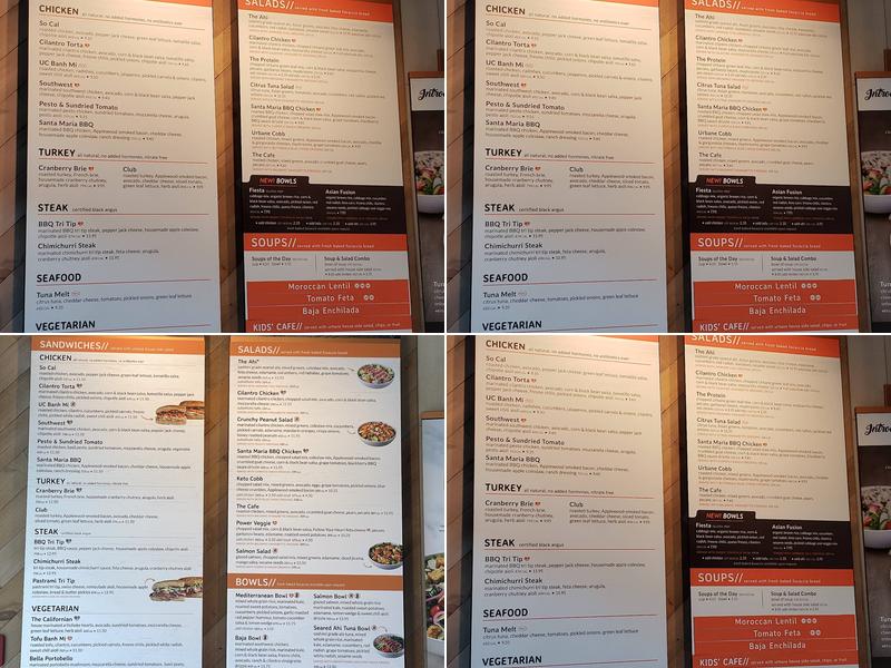 Urbane Cafe Menu