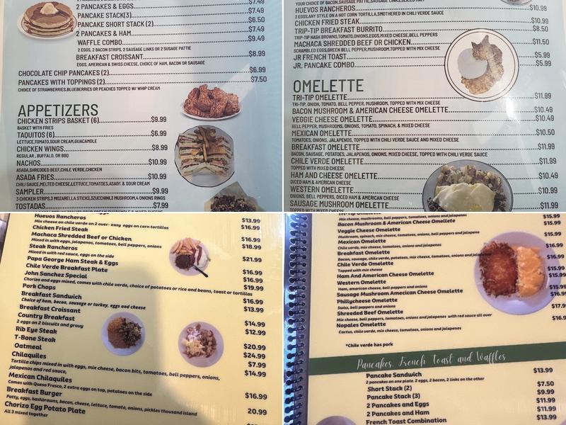 Willie's Cafe Reedley, Ca. Menu