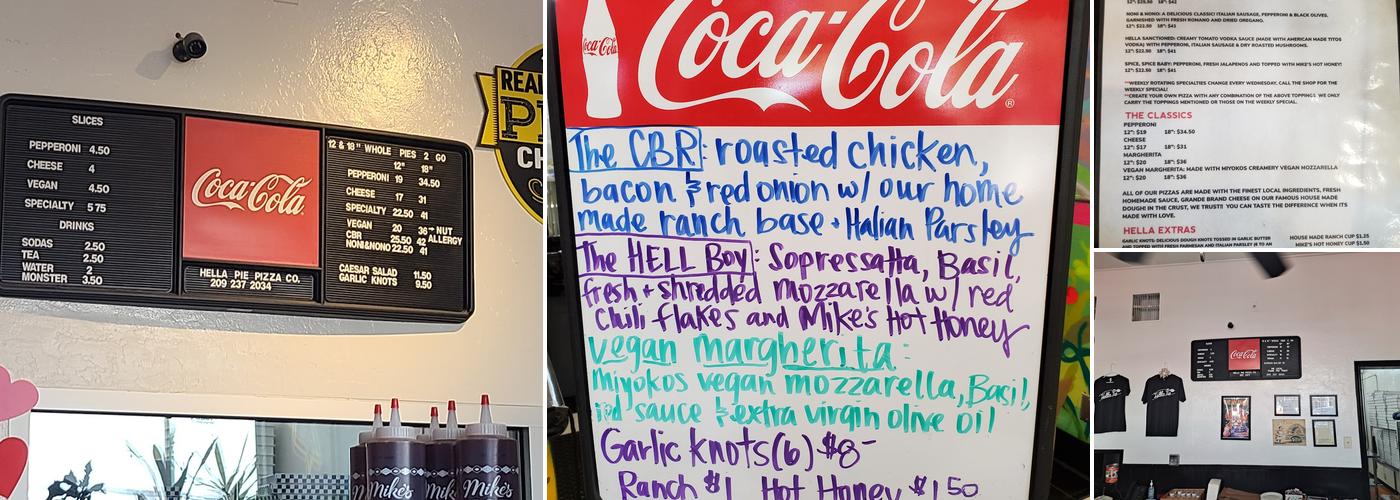 Hella Pie Pizza Company Menu