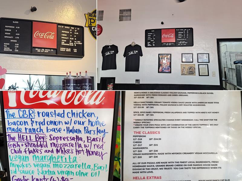 Hella Pie Pizza Company Menu