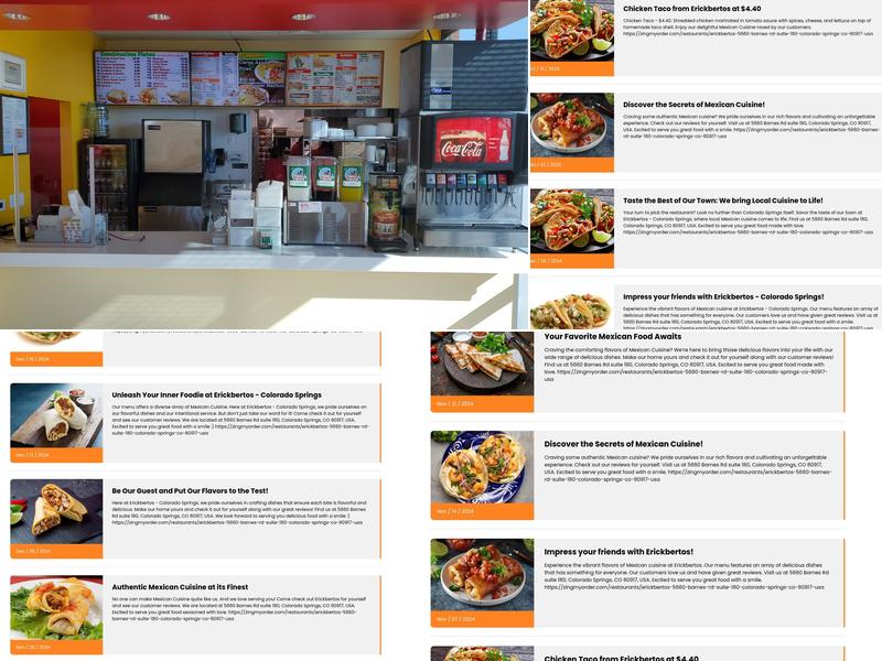 Erickberto's Menu