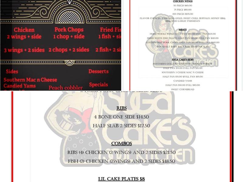 Suga Cake’s Soul Kitchen Menu