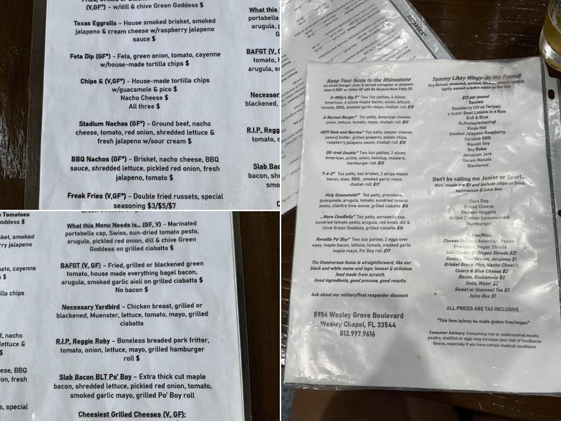 Double Branch Brewing & Bites Menu