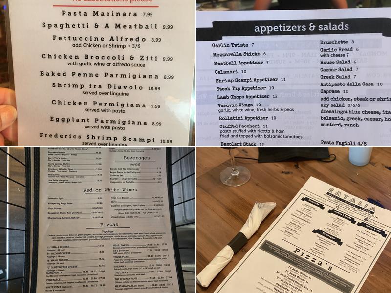 Eatalia Pizza Pasta & Grill Menu