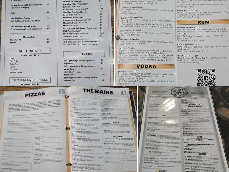The Twisted Fork Menu