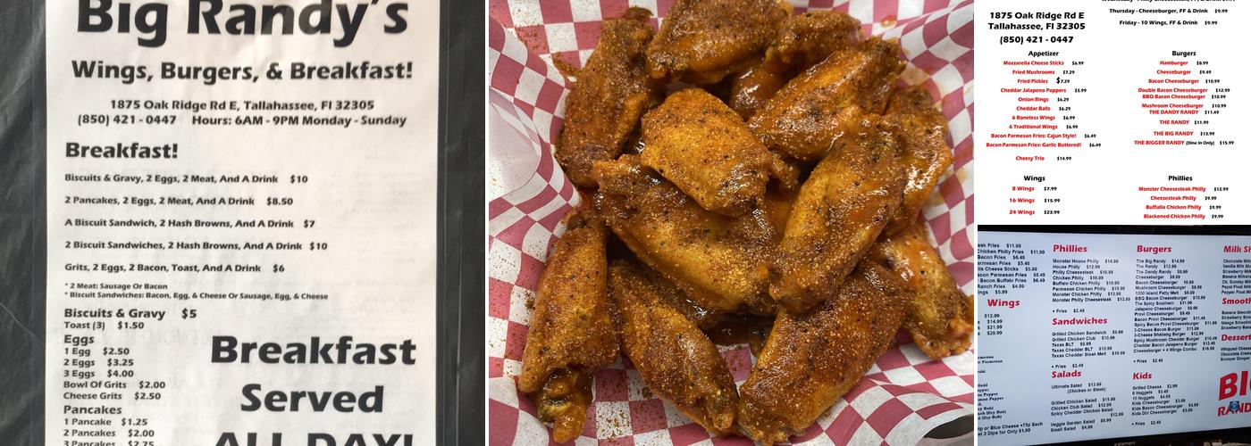 Big Randy’s Menu