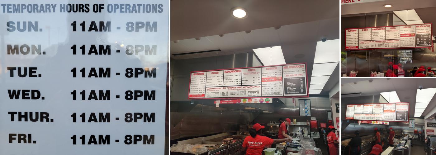 Five Guys Menu
