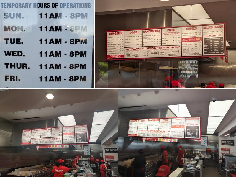 Five Guys Menu