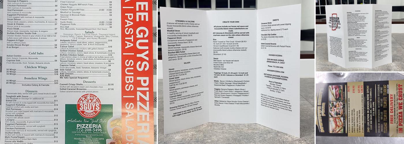 Downtown Benny's Pizza Menu