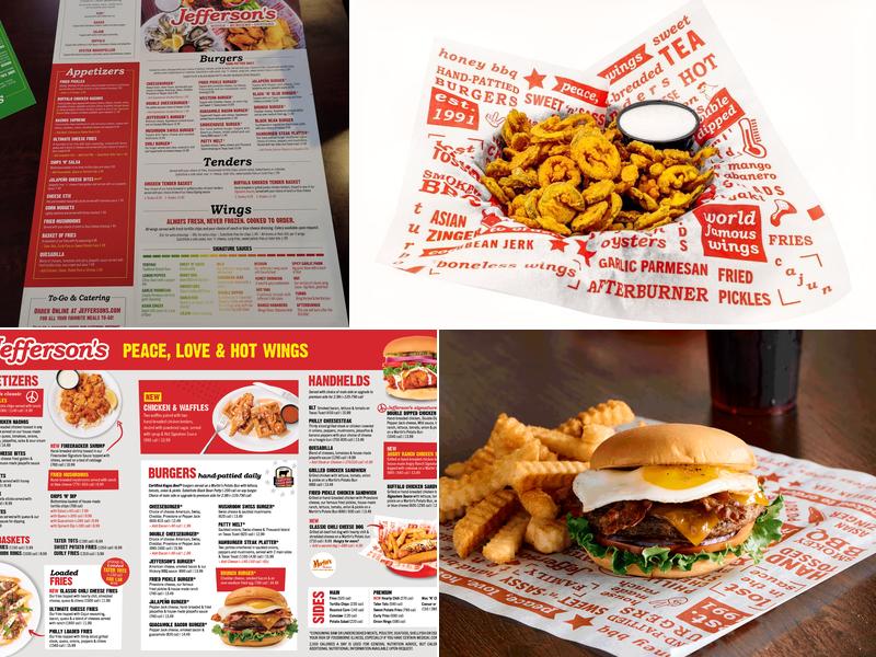 Jefferson's Menu