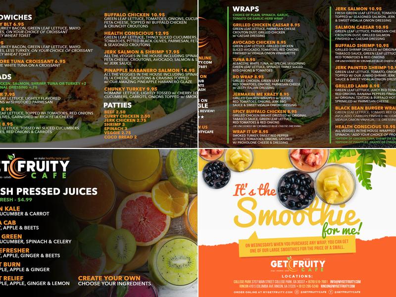 Get Fruity Cafe Menu