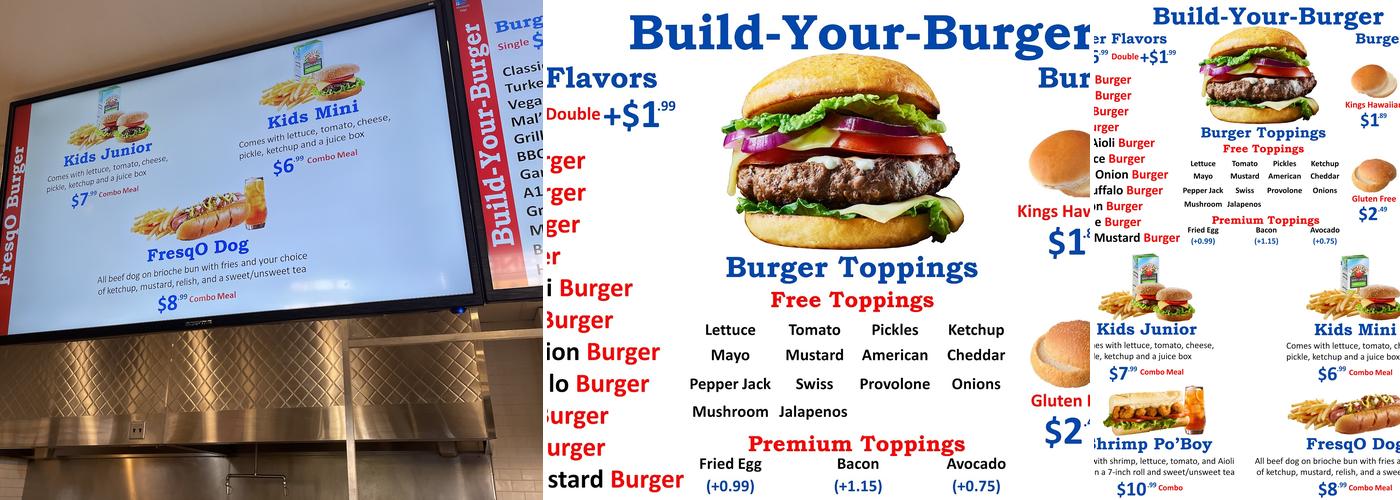 FresqO Burger Menu
