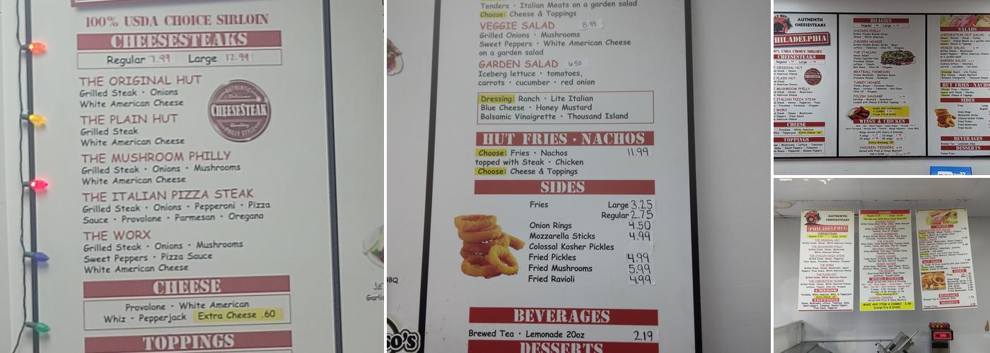 The Philly Hut Menu