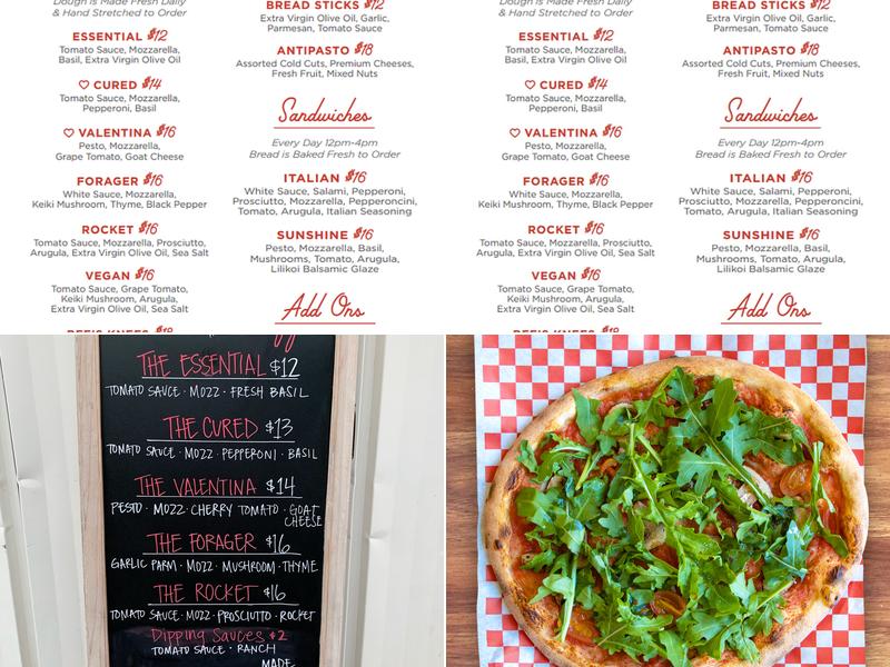 Valentina's Brick Oven Menu