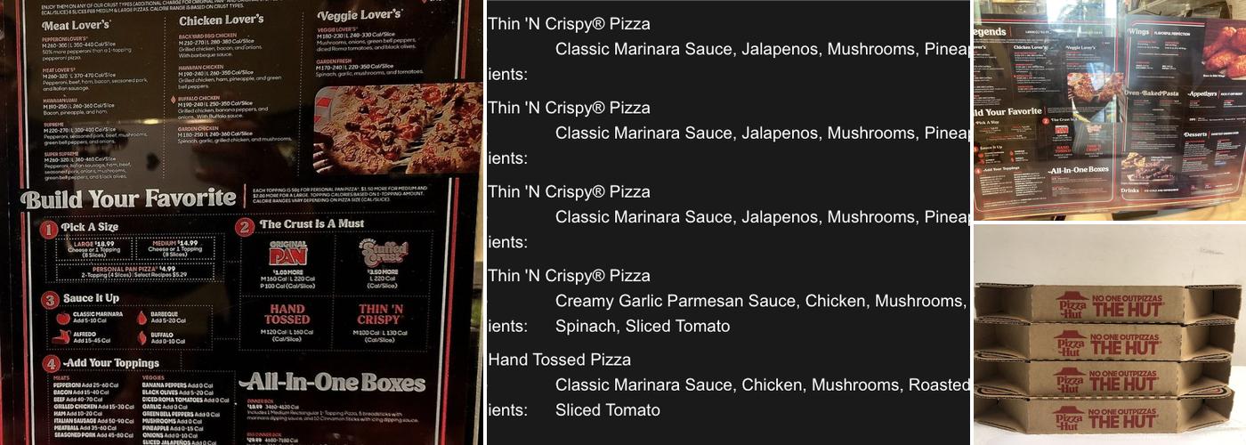 Pizza Hut Menu