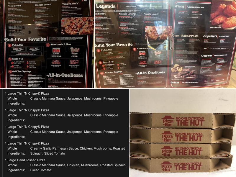 Pizza Hut Menu