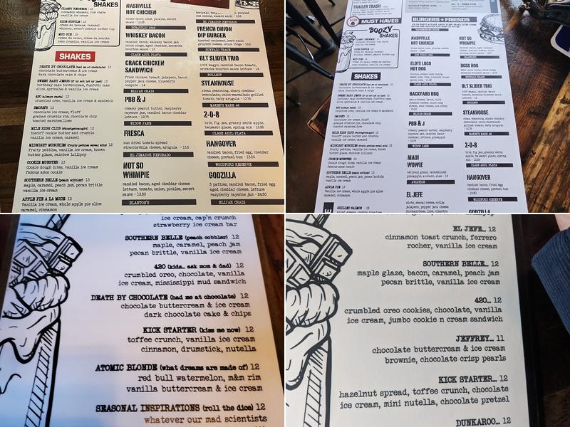 Sid's Garage Menu