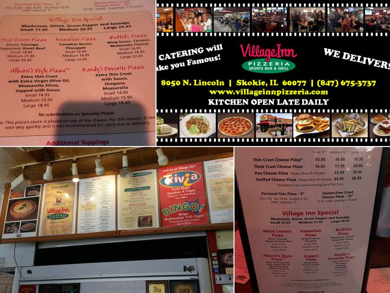 Village Inn Pizzeria Sports Bar and Grill Menu