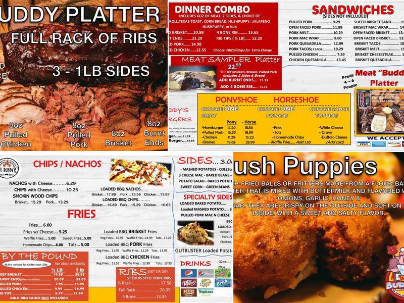 My Buddys BBQ & Catering Menu