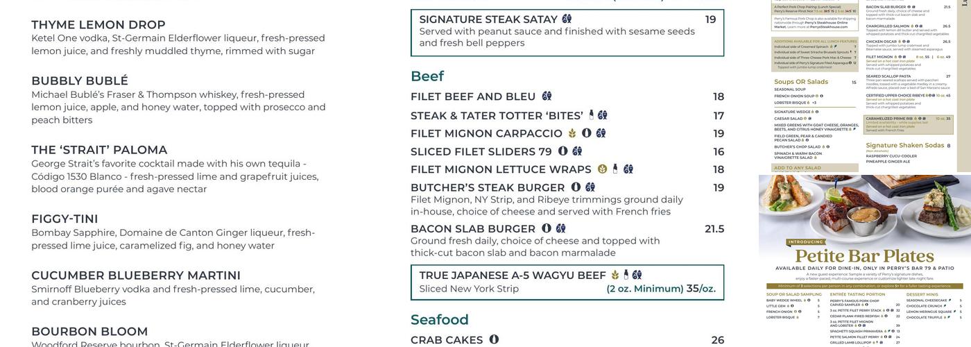 Perry's Steakhouse & Grille - Schaumburg Menu