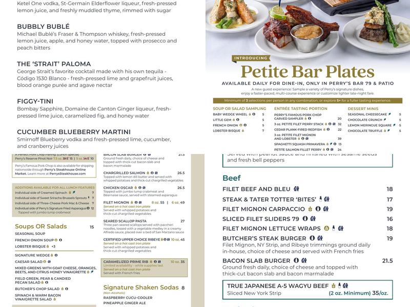 Perry's Steakhouse & Grille - Schaumburg Menu